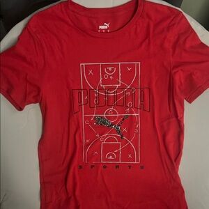 #121- Puma Red Graphic T-Shirt